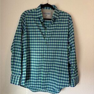 Twillory Men's Green & Blue Gingham Button-Down Shirt